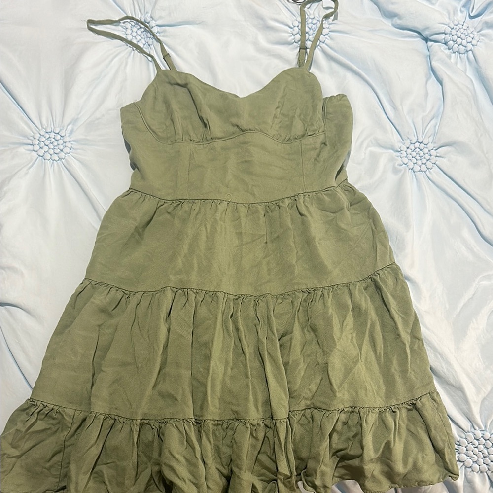 Aeropostale Olive Green Strappy Dress